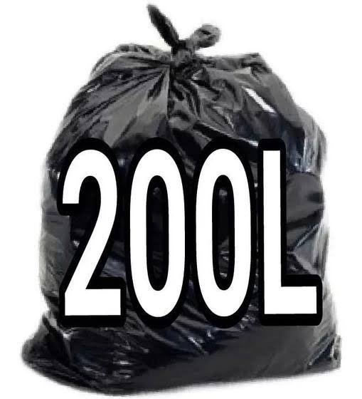 SACOS PARA LIXO 200L FD/25 PRETO