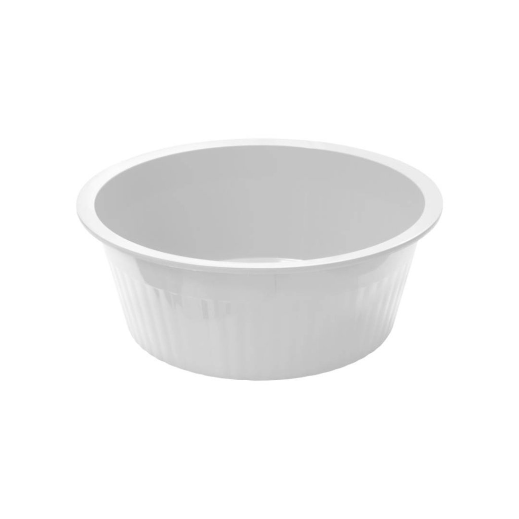 Bacia canelada 13.5l branca plasvale 