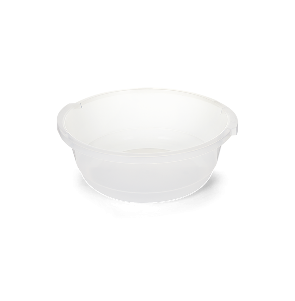 Bacia redonda 2.5l transparente plasvale