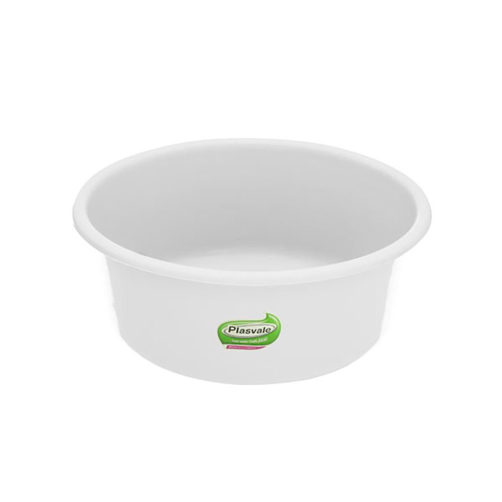 Bacia lisa 2,5l branca plasvale 