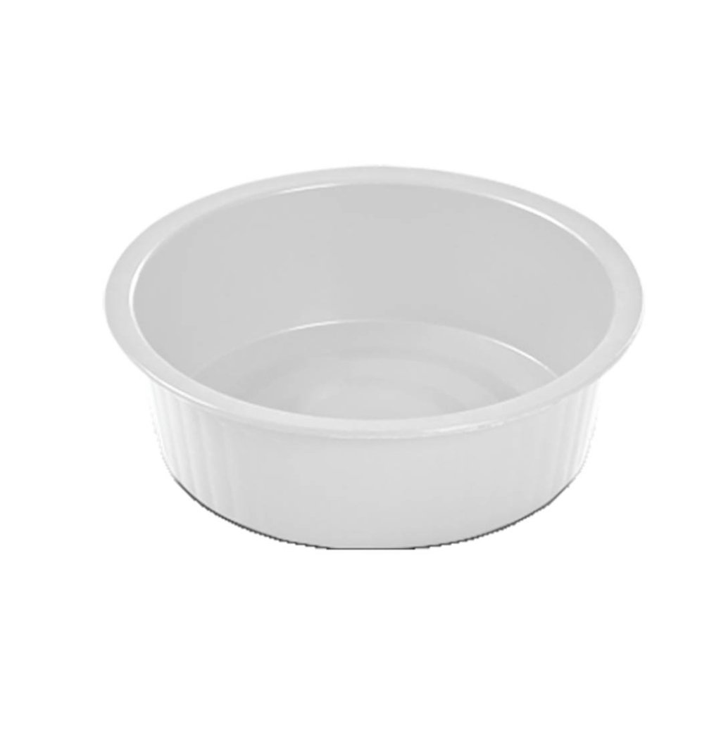 Bacia canelada 2,5L branca plasvale 