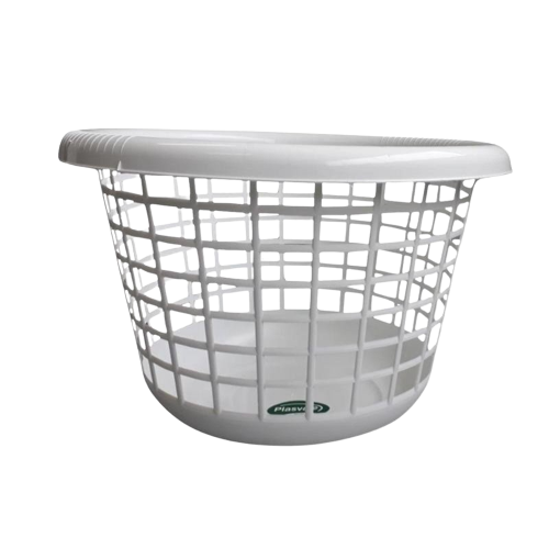 Cesto para roupa 35L cinza granizo plasvale 