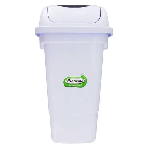 Lixeira basculante 14L branca plasvale 