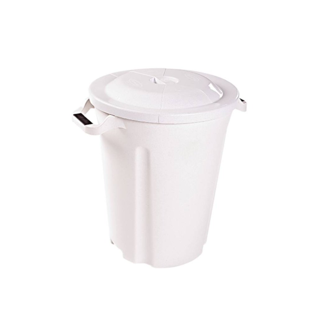 Lixeira 35L branca plasvale 