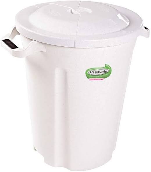 Lixão 97L branco plasvale 