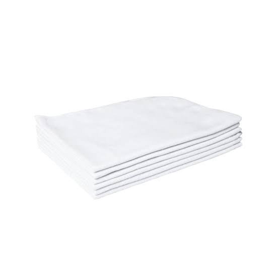 Flanela branca 28x38 