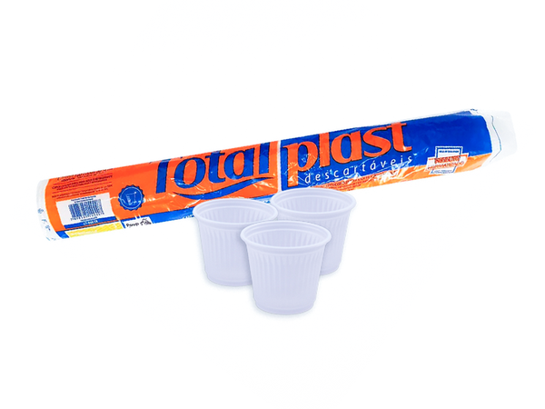 COPO DESCARTÁVEL 50ML TOTALPLAST COM 100 UNIDADES