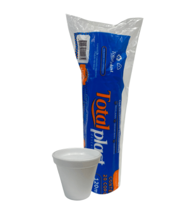 COPO TÉRMICO DESCARTÁVEL 120ML COM 20 UNIDADES TOTALPLAST