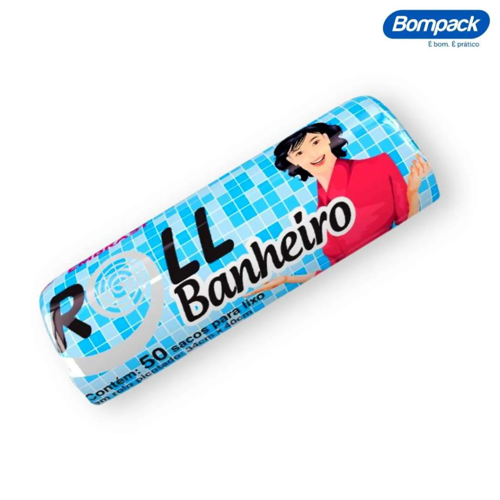 SACO DE LIXO EM ROLO PICOTADO BANHEIRO 50 UNIDADES