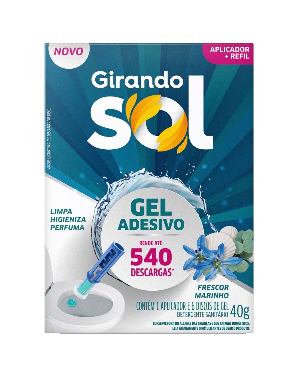GEL ADESIVO GIRANDO SOL FRESCOR MARINHO