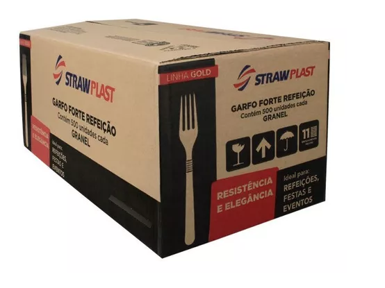 GARFO FORTE BRANCO GRANEL CAIXA COM 500 UNIDADES