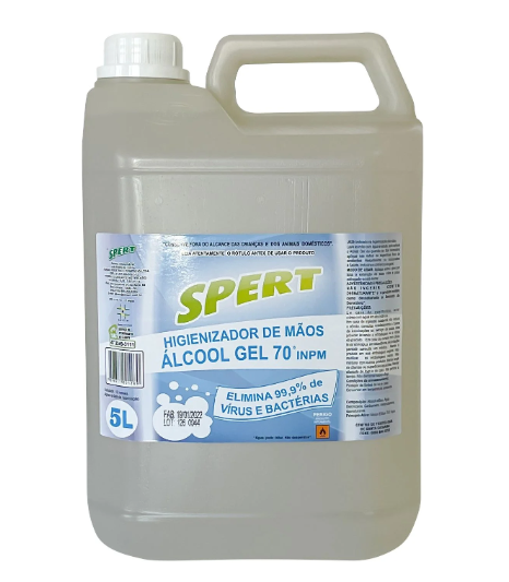 SPERT ÁLCOOL 70° INPM EM GEL IMPORTADO 5L