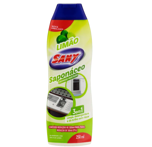 Saponáceo Cremoso Multiuso 250ml Limão Sany Mix
