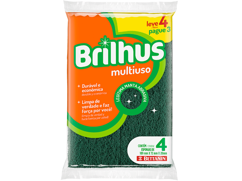 ESPONJA BRILHUS MULTIUSO LEVE 4 PAGUE 3
