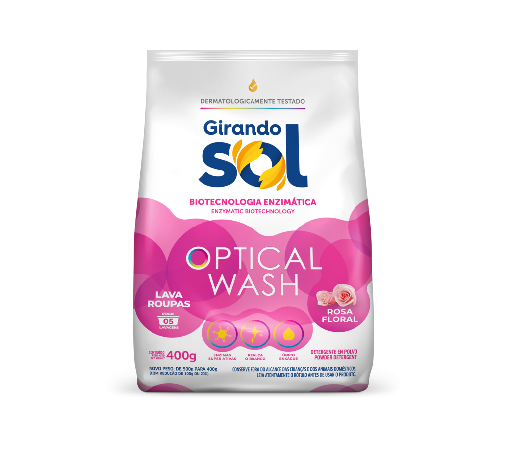 SABÃO EM PÓ GIRANDO SOL ROSA FLORAL 400g