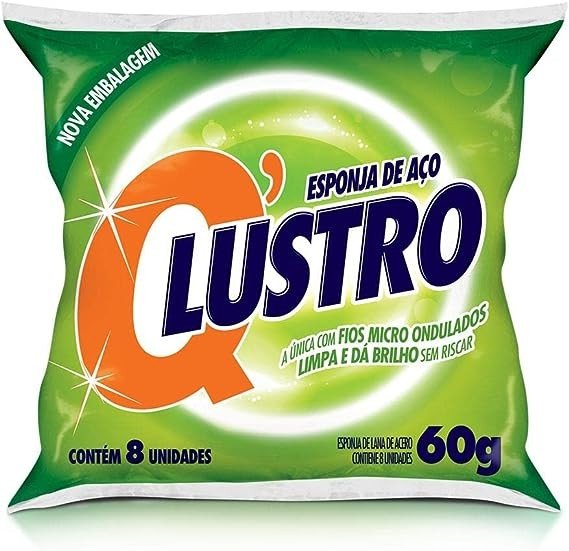 ESPONJA DE AÇO LUSTRO 8 UNIDADES