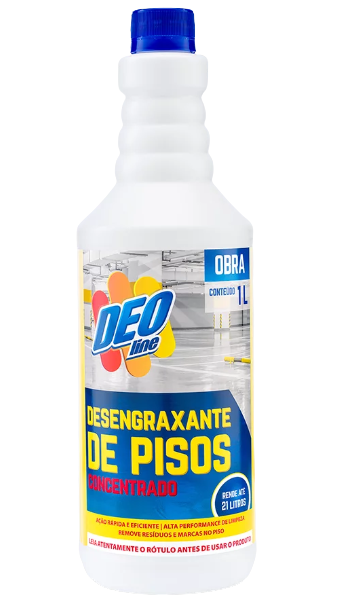 DESENGRAXANTE DE PISO CONCENTRADO PÓS OBRA DEOLINE 1L