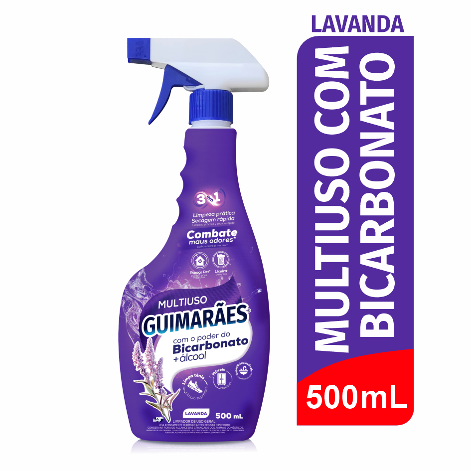 Multiuso com bicarbonato +álcool  e perfume da lavanda 