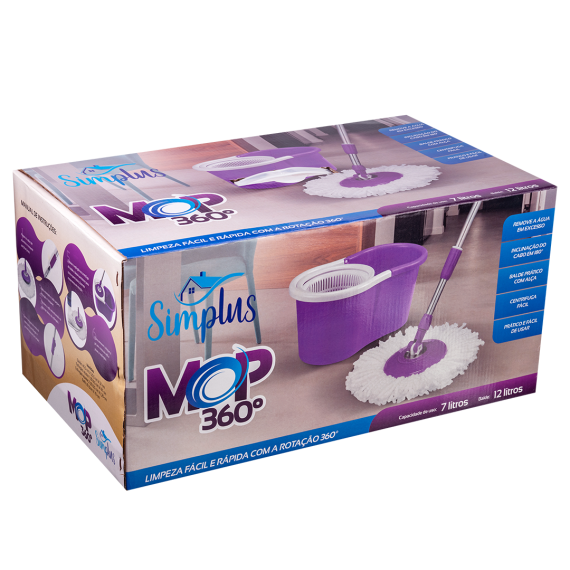 MOP 360 COM BALDE 12 LITROS simplus 