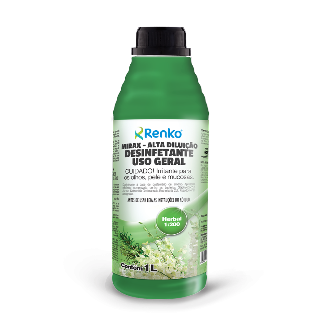 DESINFETANTE USO GERAL ALTA DILUIÇÃO HERBAL 1L