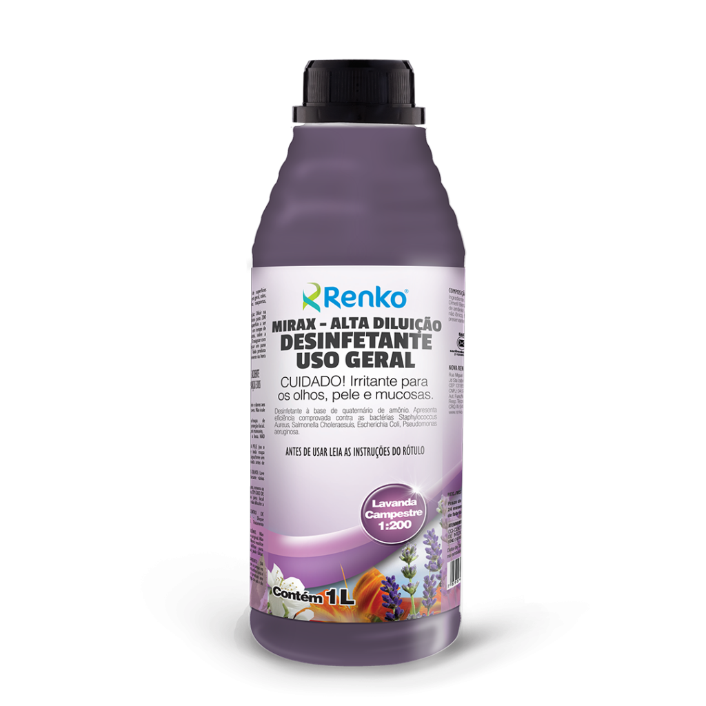 DESINFETANTE USO GERAL ALTA DILUIÇÃO LAVANDA CAMPESTRE RENKO 1L