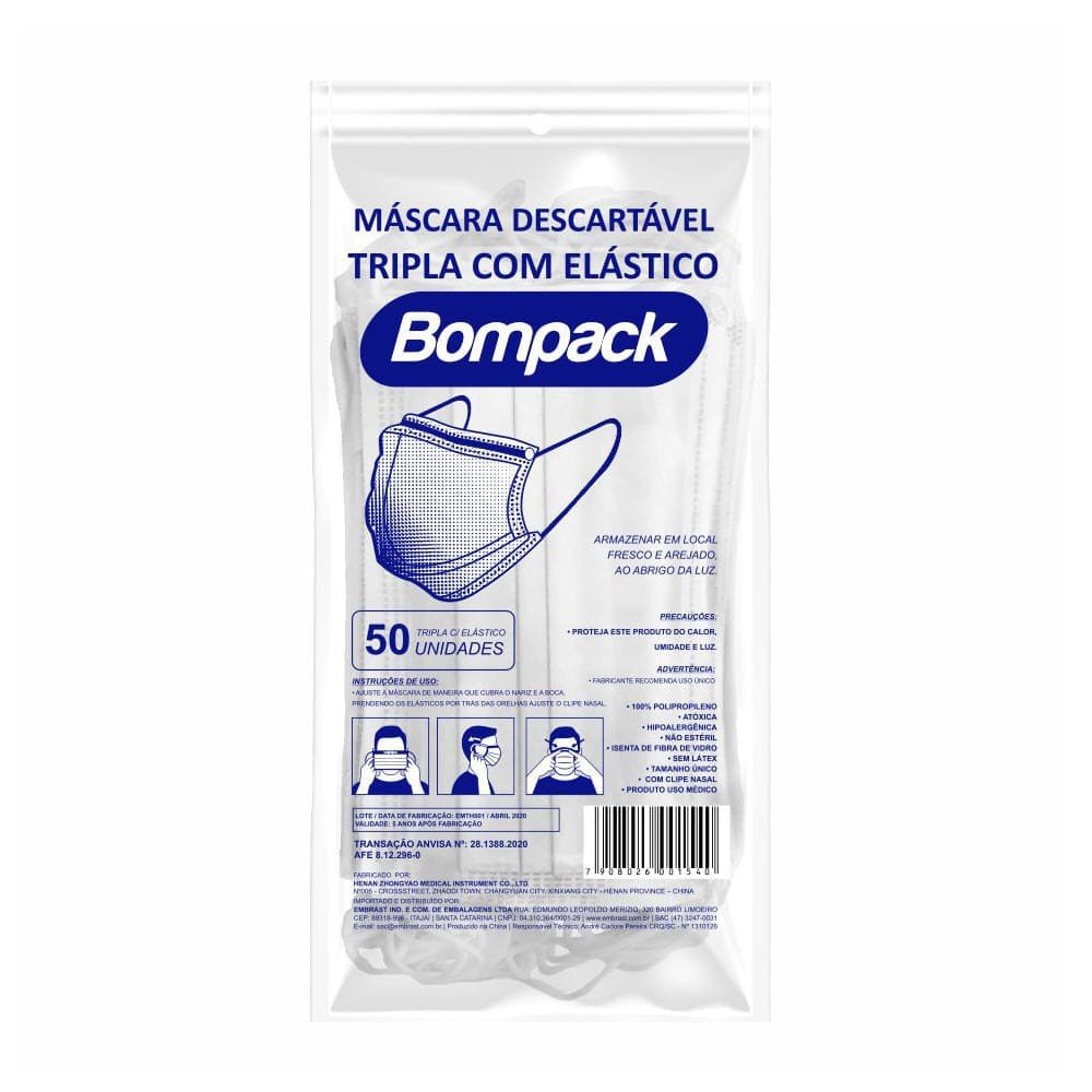 mascara  tripla bompack  50 un