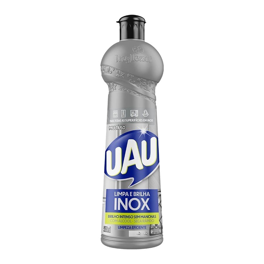 UAU  LIMPA E DA BRILHO INOX 500ML 