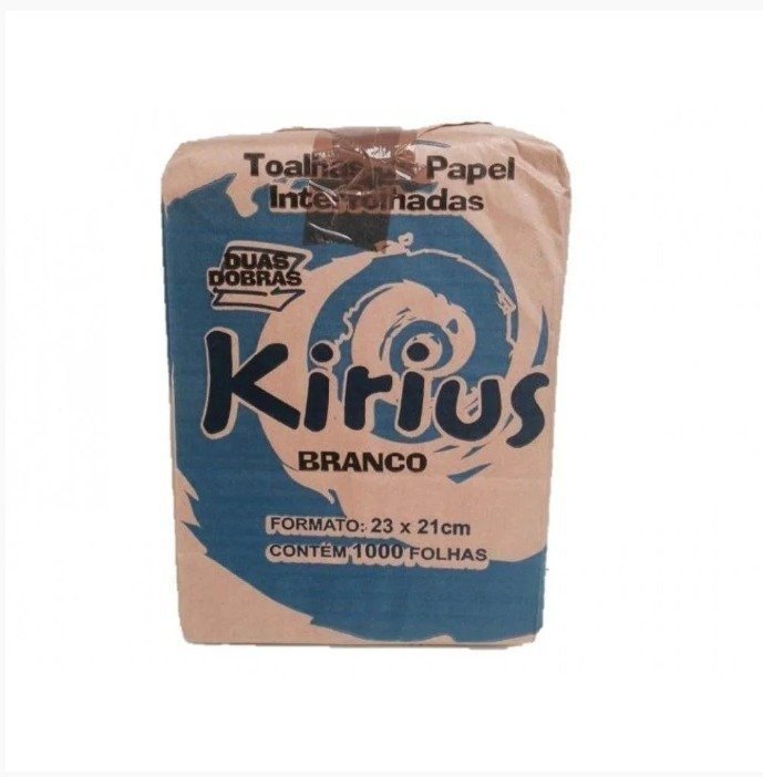 PAPEL TOALHA  KIRIUS 100% CELULOSE 23CM X 21CM