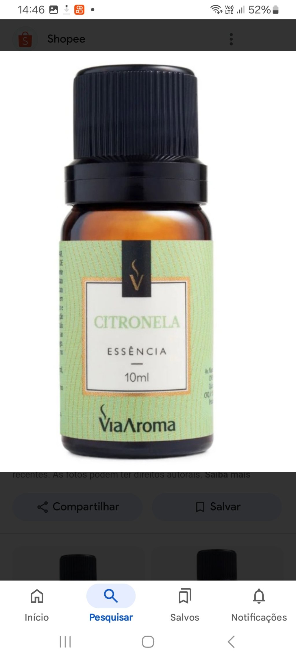 Essencia citronela via aroma10ml