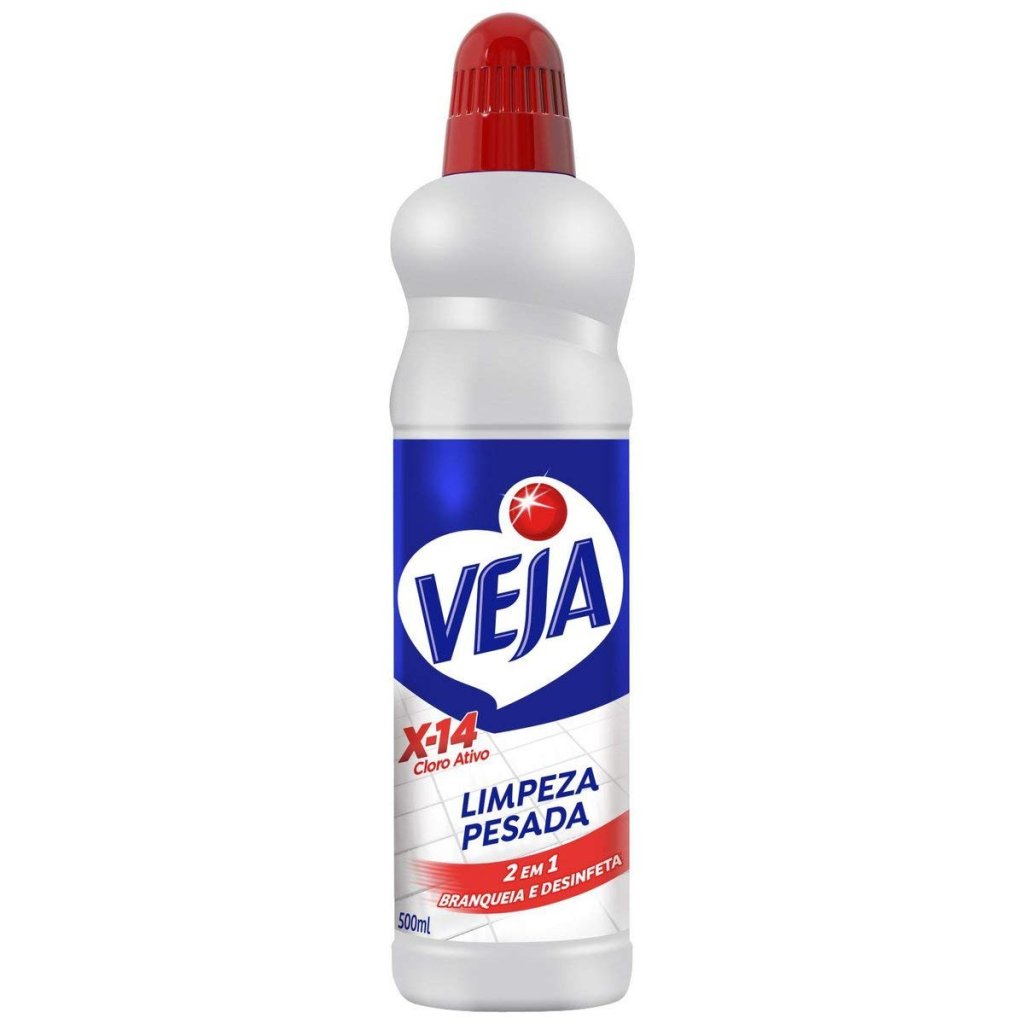 veja limpeza pesada x14  cloro ativo 500ml