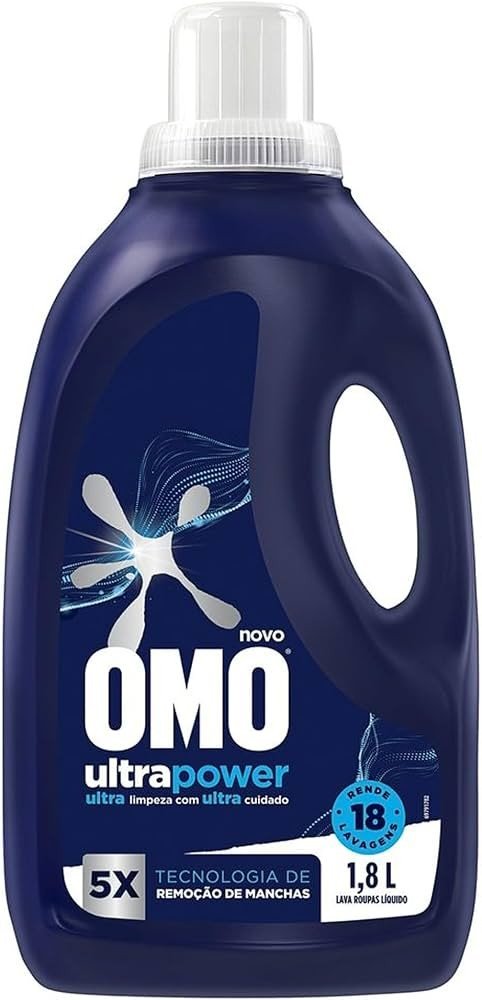 lava roupas omo ultra power 1,8l