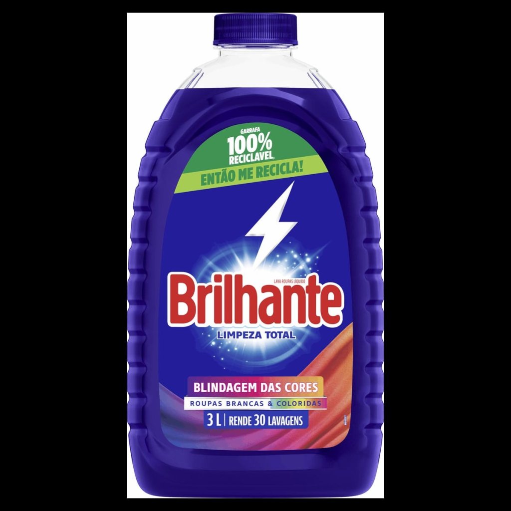 lava roupas brilhante 3lt azul 