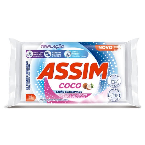 Sabão em barra  assim coco 180g