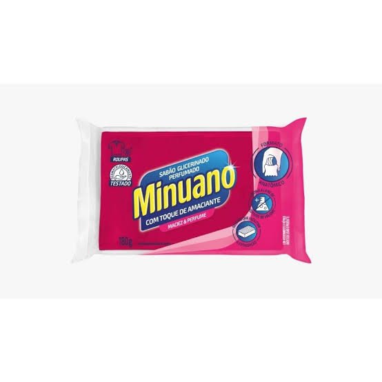 Sabão em barra minuano 180g rosa