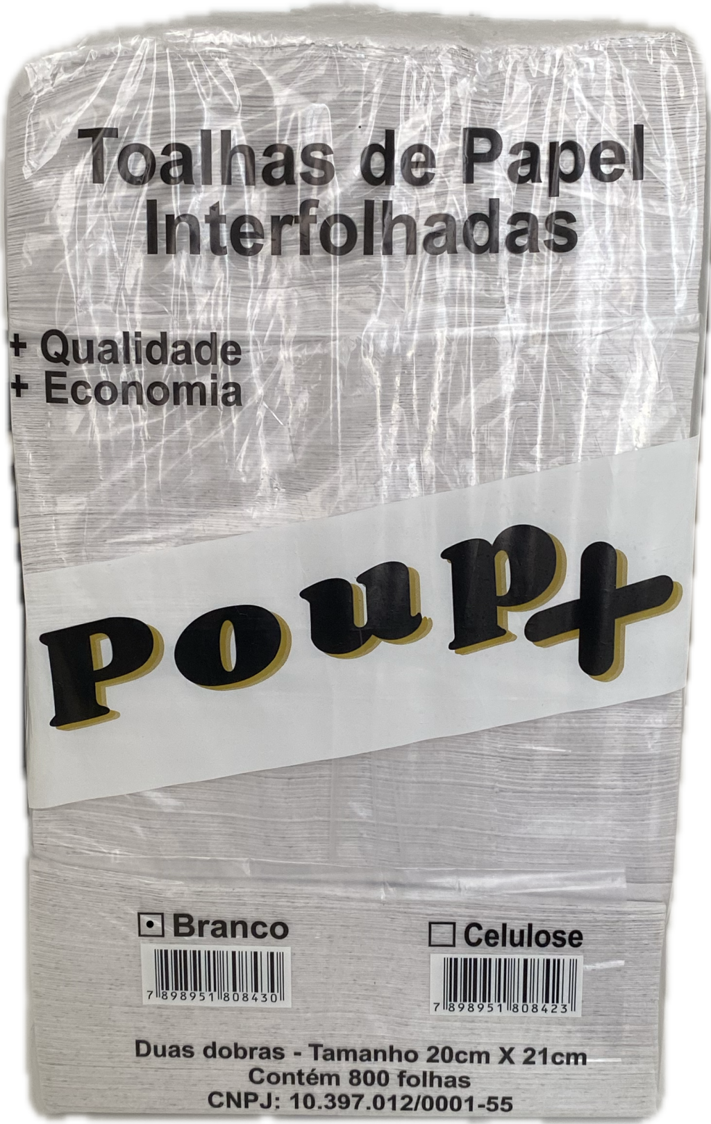 Papel toalha branco 20cmx 21cm 1000f