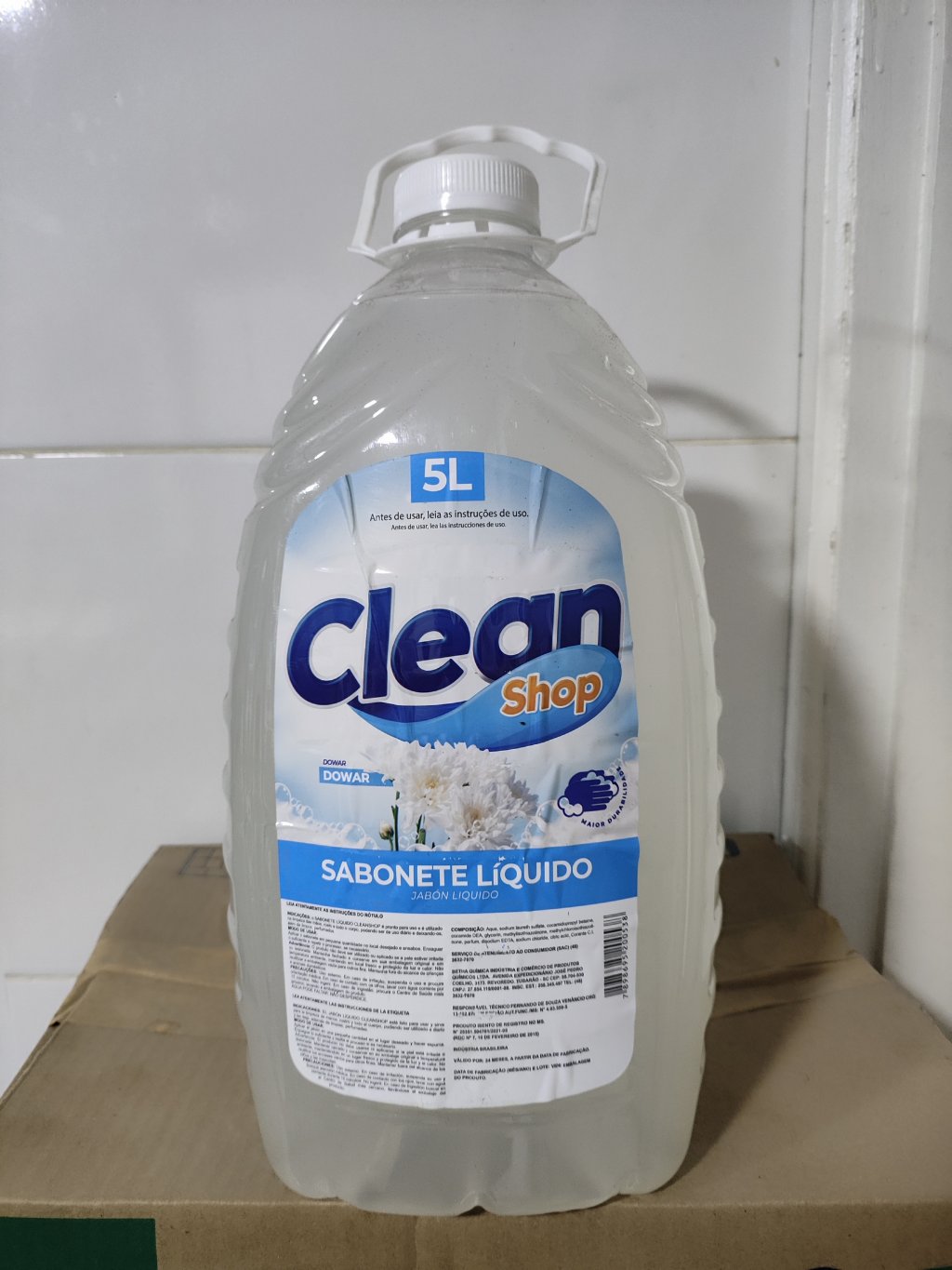 Sabonete líquido dowar 5L clean shop