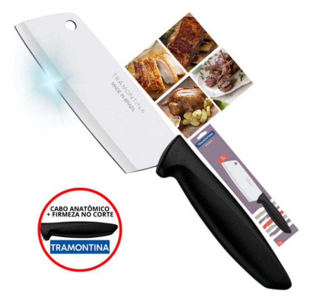 CUTELO PARA CARNE CHURRASCO AÇO INOX TRAMONTINA LINHA PLENUS