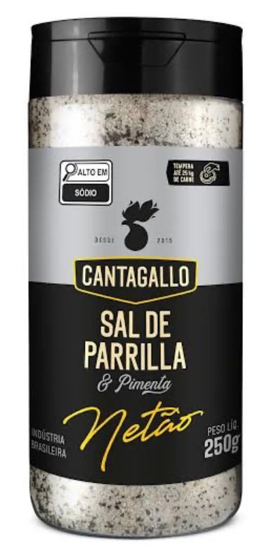 Sal De Parrilla E Pimenta Netao 250g Cantagallo