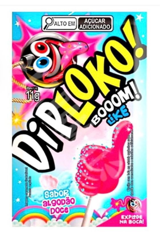 Diploko Pirulito Booom Algodão Doce 11g