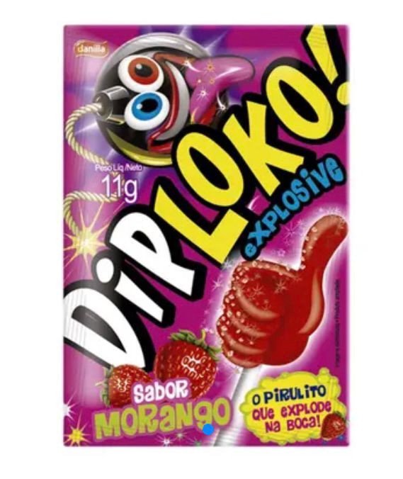 Diploko Pirulito Booom Morango 11g