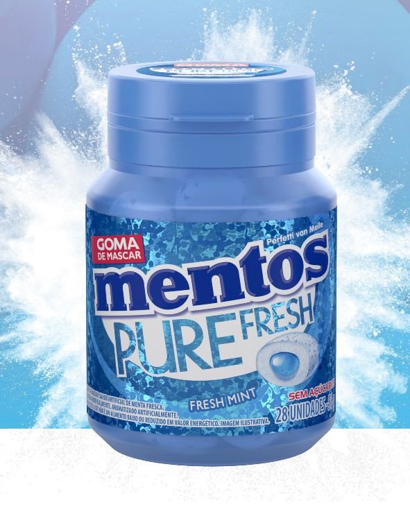 Mentos Chiclete Pure Gar F/mint 56g