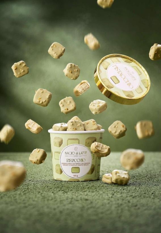 BOMBOM DE SORVETE BACIO LATTE 144G PISTACCHIO