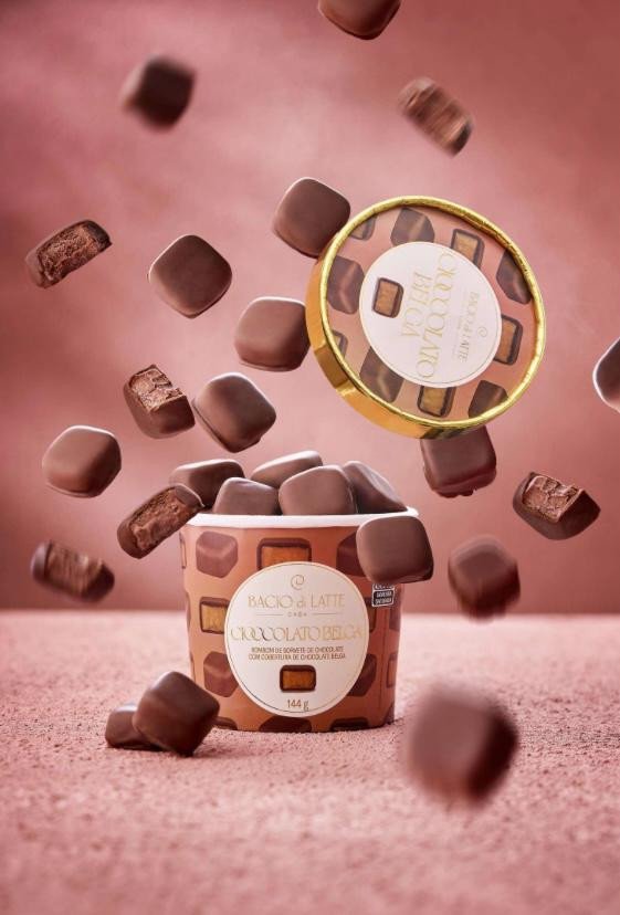 BOMBOM DE SORVETE BACIO LATTE 144G FRAMBOESA