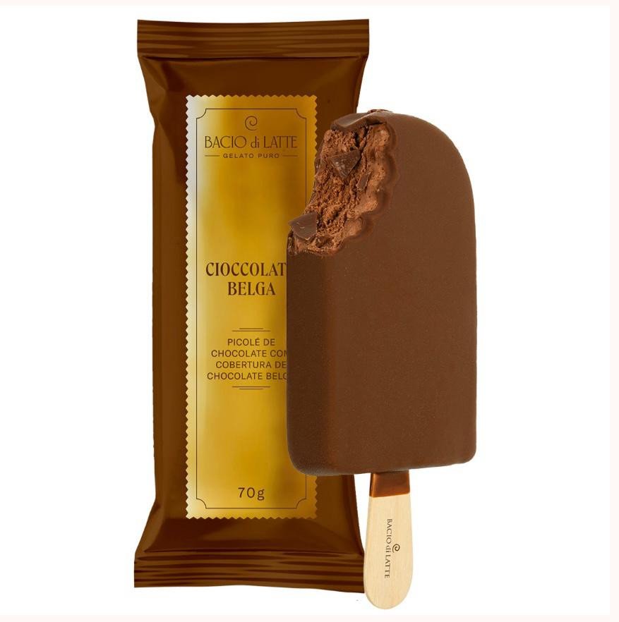 PICOLE GELATO BACIO LATTE 70G COB CIOCCOLATO BELGA