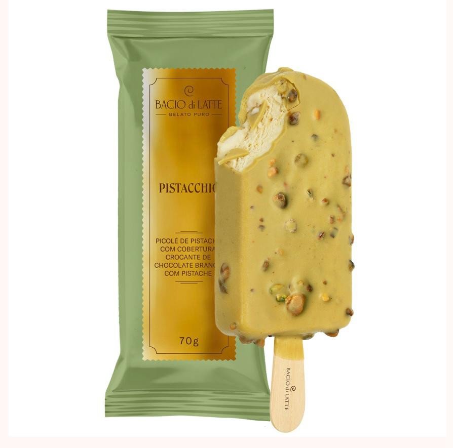 PICOLE GELATO BACIO LATTE 70G COB PISTACCHIO