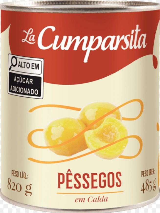 Pessegos Em Calda La Cumparsita - 820g (485g Drenado)