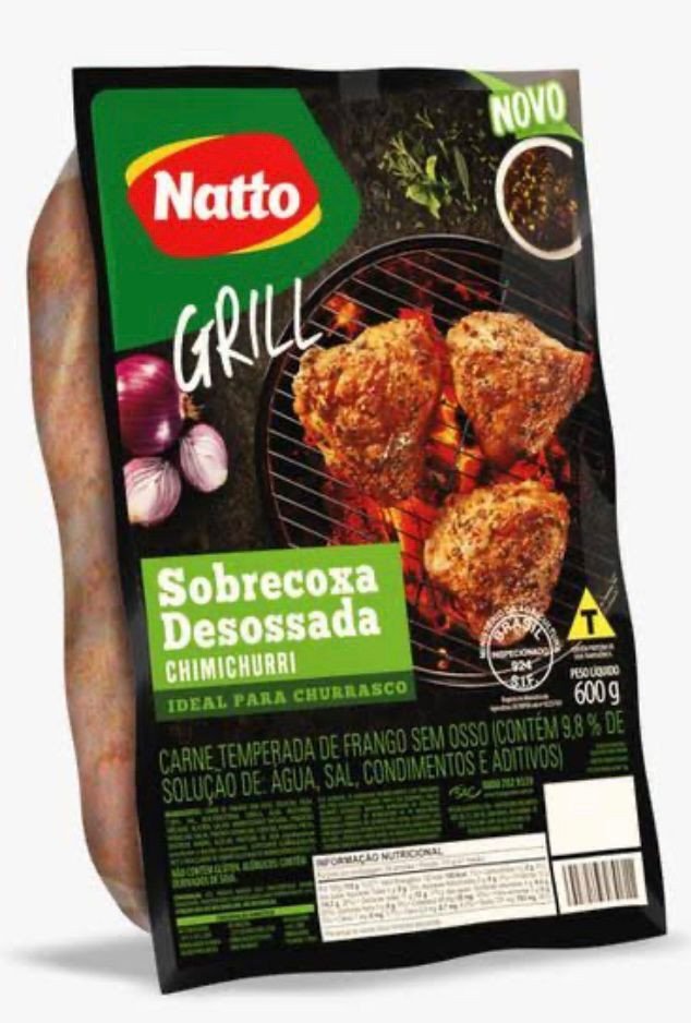 Sobrecoxa S/osso Temp Chimichurri Natto Cong. 600g