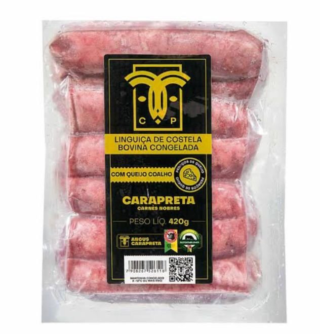 Linguiça Bovina Com Queijo Carapreta 420g