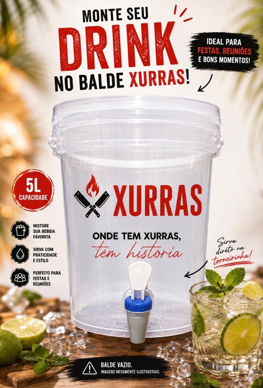 Baldão Xurras Para Drinks 5l