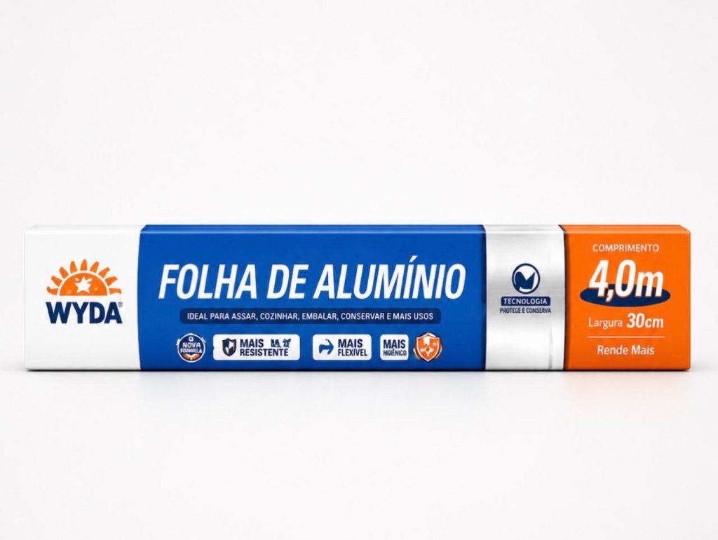 Rolo Papel Alumínio 4,0x0,30cm Wyda